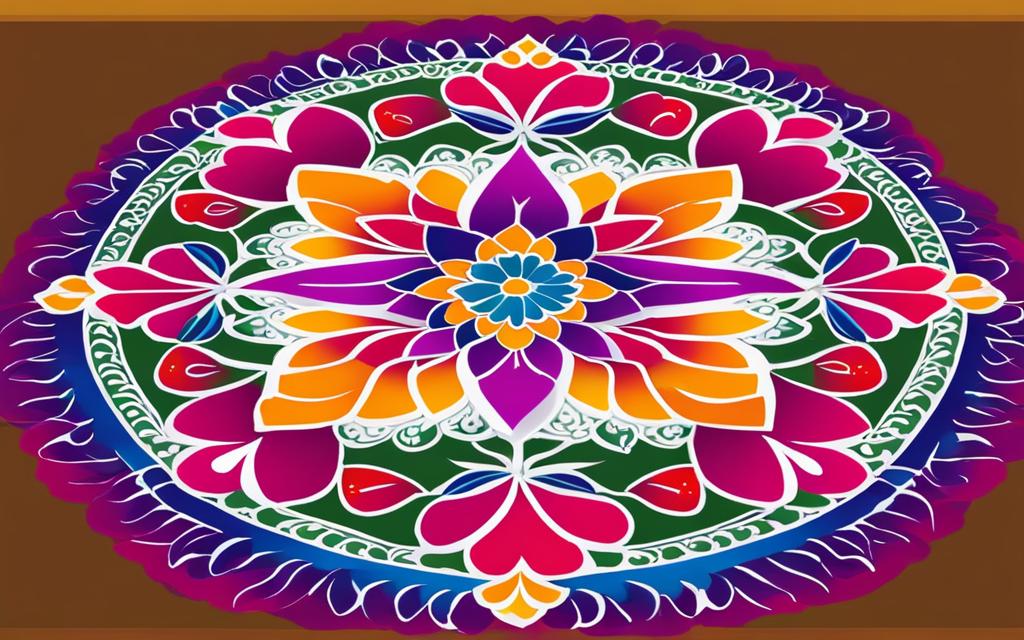border rangoli designs with flowers