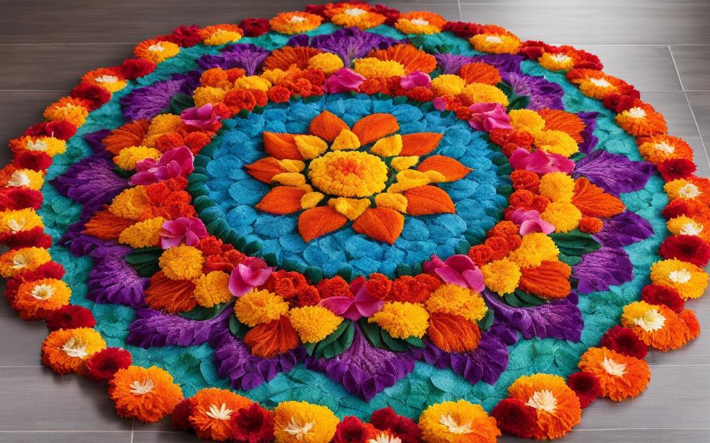 colour flower rangoli