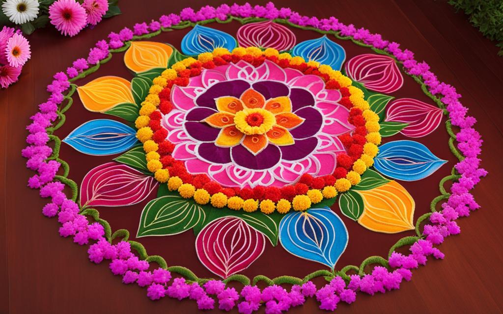 flower rangoli design