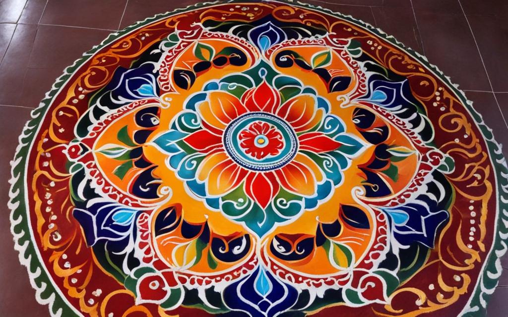 floor painting rangoli design