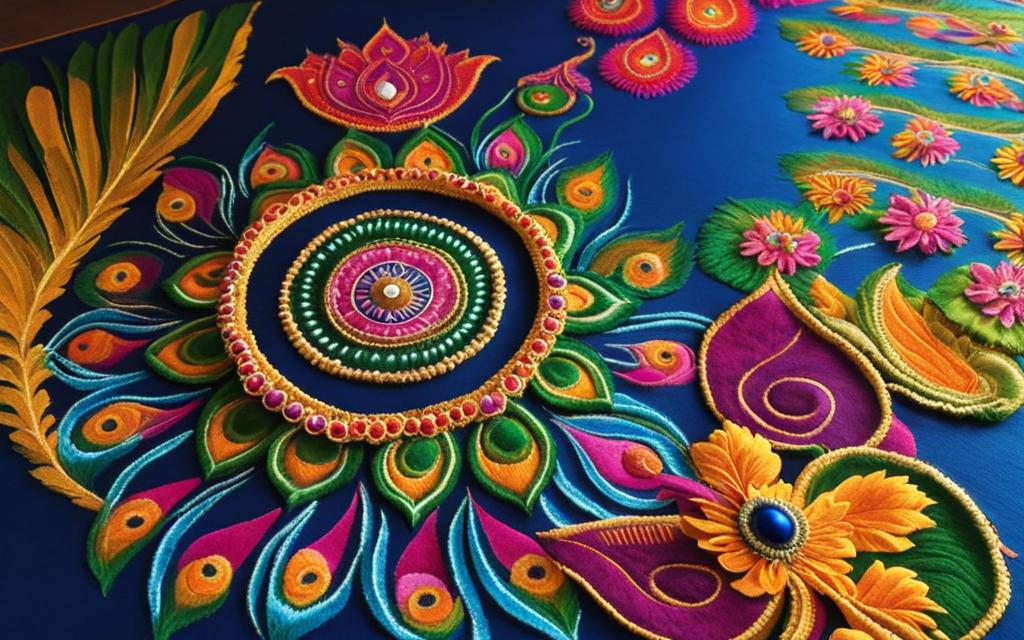 rangoli design for krishna janmashtami and diwali