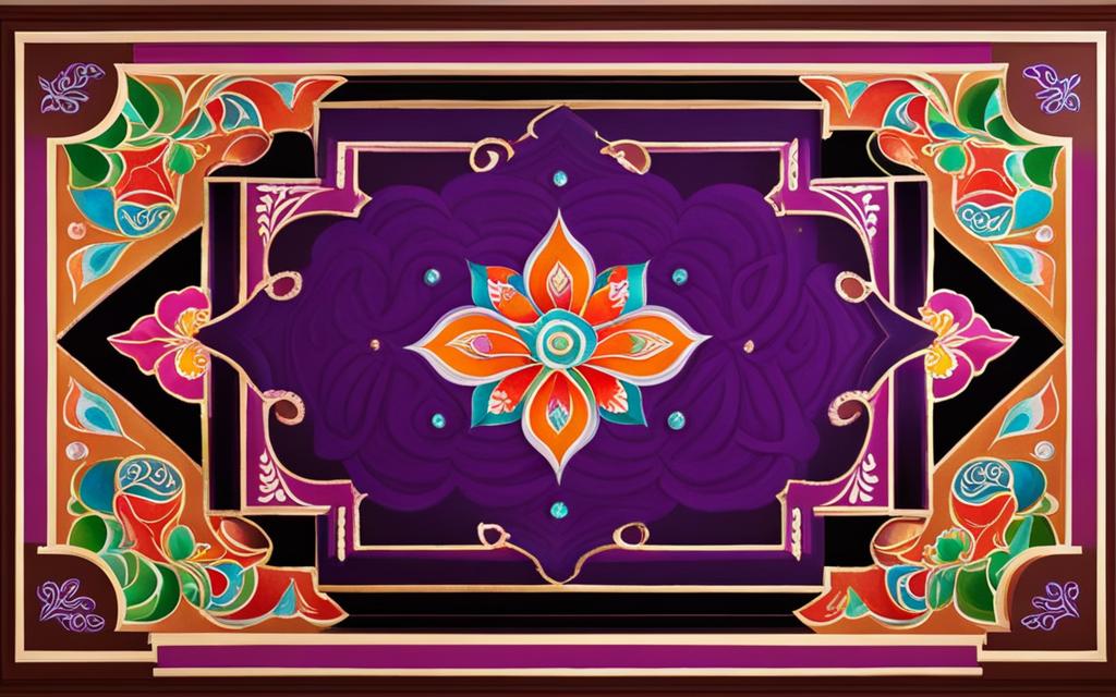 rangoli designs on marble floor