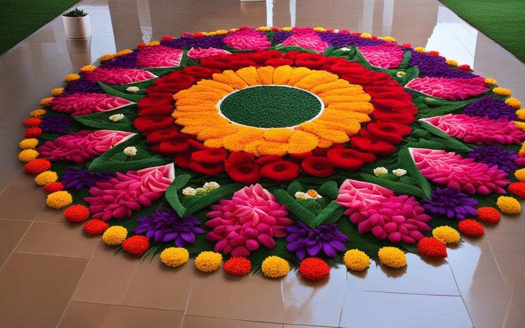 unique flower rangoli designs